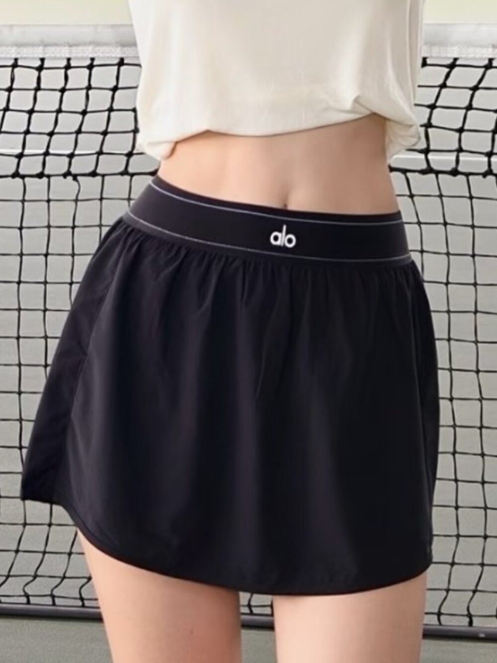Alo Yoga Match Point Black Tennis Skirt NWT Everyday Athleisure Essential💌🎾